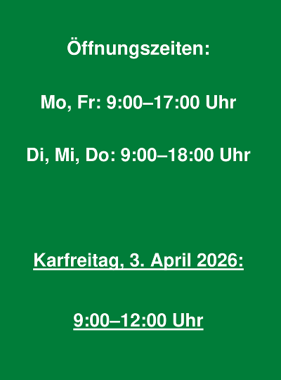 Öffnungszeiten Landesbibliothek © LB